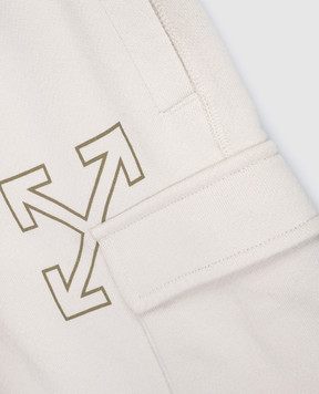 Off-White Дитячі бежеві шорти-карго 44BCI005S26F001