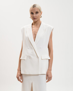 Dondup Белый двубортный жилет с монограммой DJ768IS0021DXXX