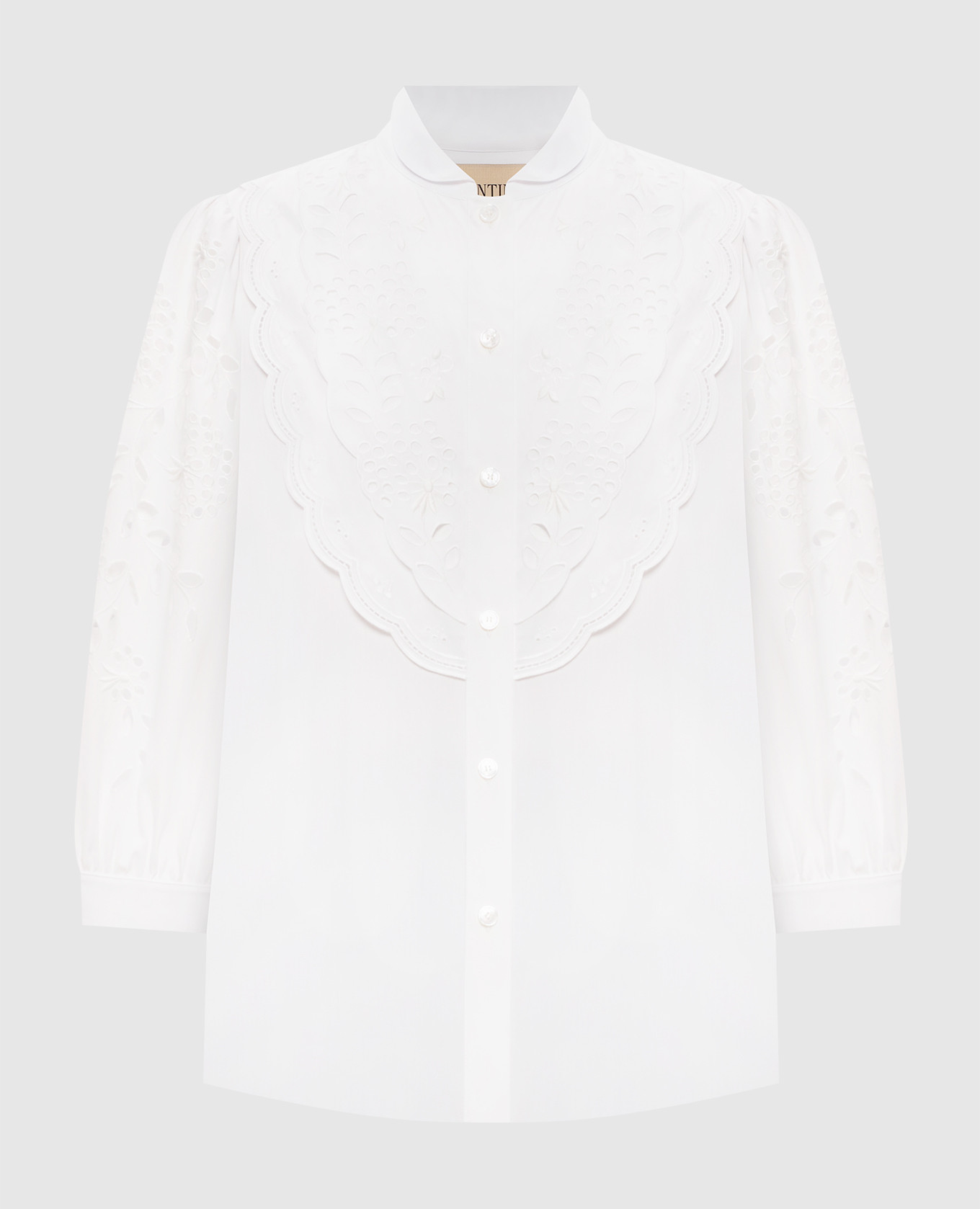 

Белая блуза с вышивкой бродери, Белый, Блузы