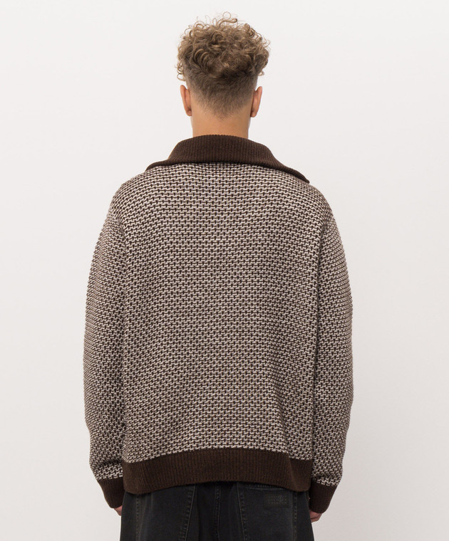 Maison Margiela MM6 Коричневый свитер с шерстью SH2GL0015M13354 изображение 4