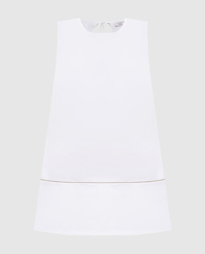 Peserico Белый топ с цепочкой мониль S0871801979