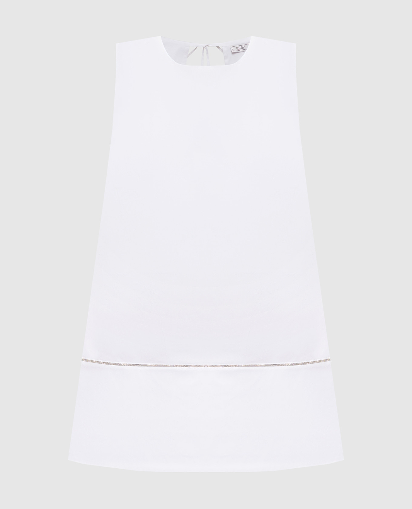 Білий топ з ланцюжком моніль