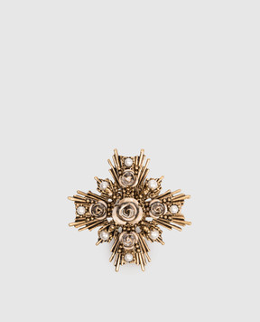 CelesteG Золотиста брошка з трояндами 2186