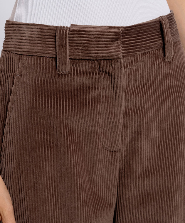 Brunello Cucinelli Коричневі вельветові штани MP180P9265 зображення 5