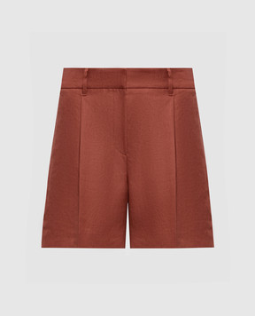 Brunello Cucinelli Розовые шорты из льна MH527P8923