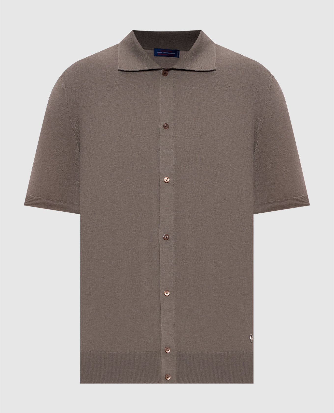 

Серая рубашка из шерсти, кашемира и шелка, Серый, Рубашки