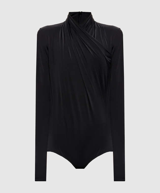 Thierry Mugler Черное боди с драпировкой 26W3BO02896030