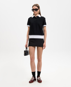 Dolce&Gabbana Черное поло с нашивкой монограммы F8V33ZGDDMH