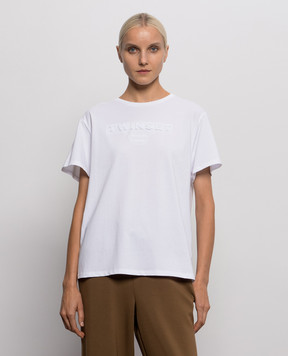 Twinset Біла футболка з фактурним логотипом 262TP2303