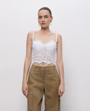 Ermanno Scervino Life Білий топ-бюстьє з мережива DD484Y301CQDV