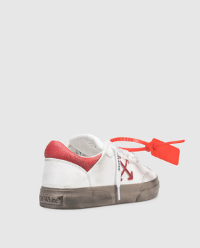 Off-White Белые кожаные кроссовки Vulcanized с винтажным эффектом OWIA288S26LEA002