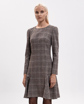 Ermanno Scervino Сукня з вовни в клітинку D492Q362ZHY
