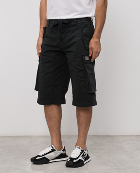 Dolce&Gabbana Черные шорты с патчем логотипа GV0UHTG8OI2