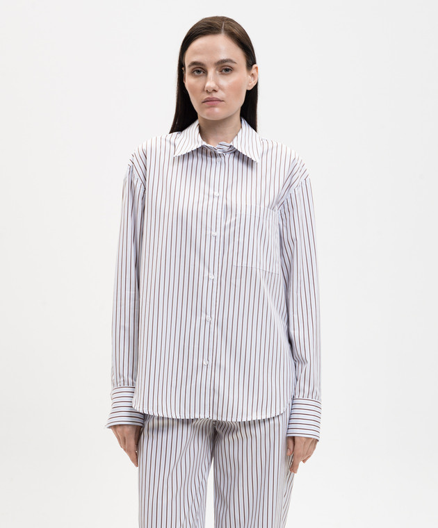 Loulou de Saison Белая рубашка MAUD в полоску MAUD изображение 3