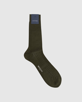 Bresciani Носки цвета хаки в рубчик MC034UN0004XX