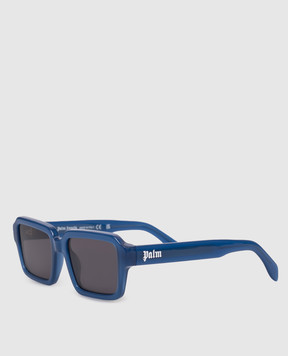 Palm Angels Сині сонцезахисні окуляри з принтом логотипа PA1025450753