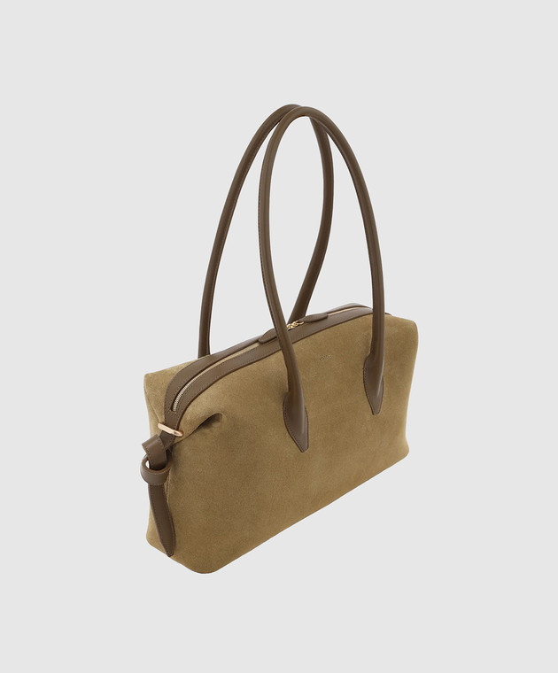 YUZEFI Коричнева замшева сумка Brioche BRIOCHEDUFFLESUEDE зображення 3