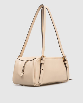 Versace Бежева шкіряна сумка-багет Tag Bowling 10157921A13171