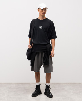 Vetements Черная футболка BIKER CROSS с принтом логотипа ME76TR162B