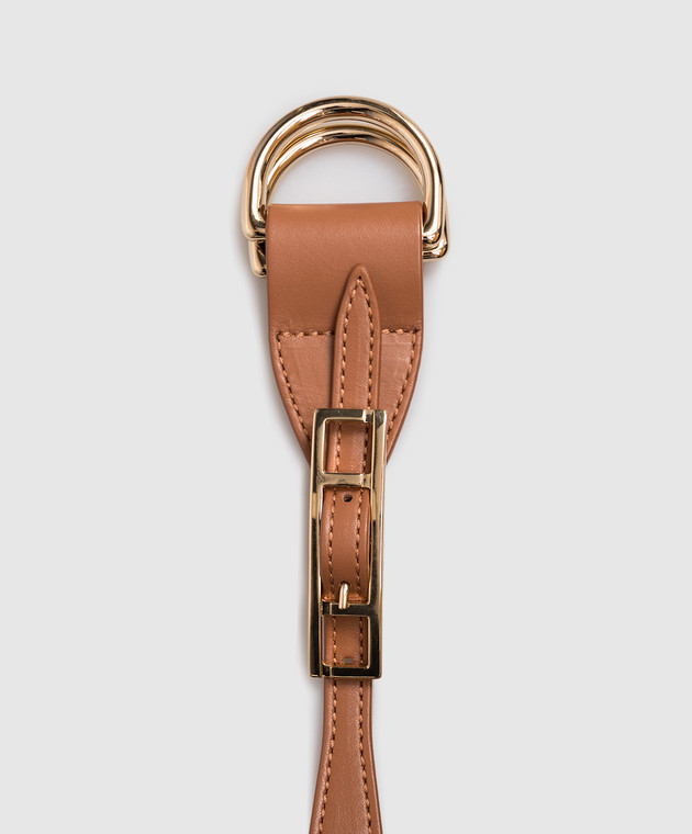 Fabiana Filippi Чорна шкіряна ручка для шарфа AAD276A933M072 зображення 3