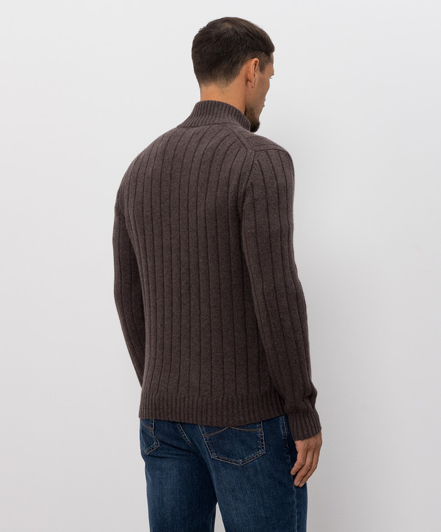 Brunello Cucinelli Кардиган з кашеміру коричневого кольору M22506006 зображення 4