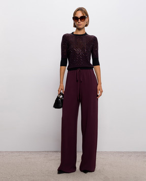 Ermanno Scervino Бордовые штаны прямого кроя D492P358RILM