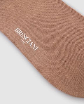 Bresciani Коричневые короткие носки из хлопка MP009RI0006BR