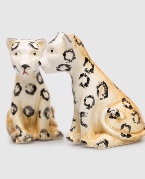 Les Ottomans Набір декоративних керамічних статуеток у формі леопарда PH03