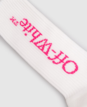 Off-White Білі шкарпетки з логотипом OWRA035F25KNI002