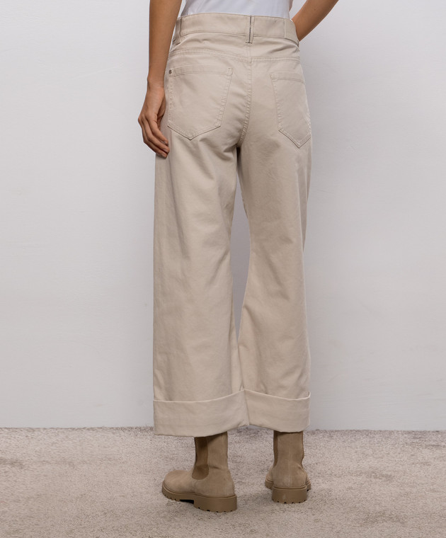 Brunello Cucinelli Бежевые джинсы с отворотами MD013P4114 изображение 4