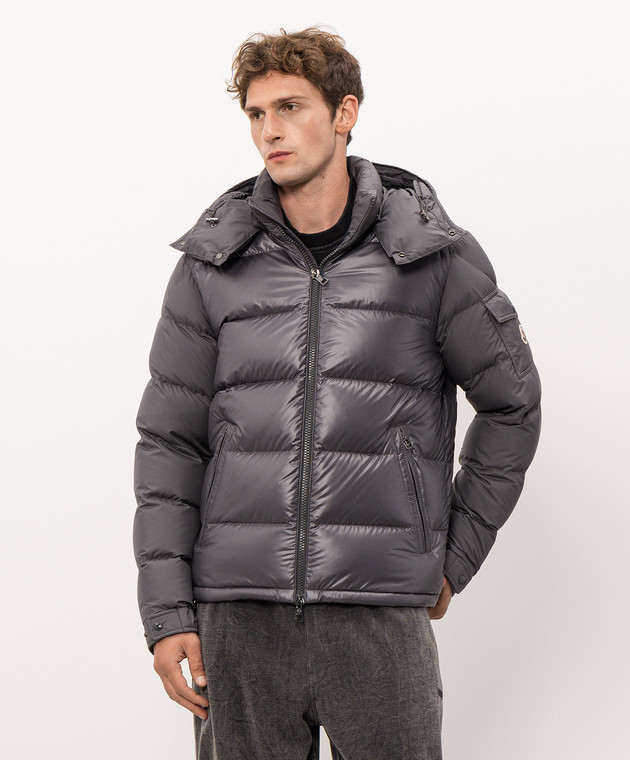 Moncler Серый пуховик Maya L20911A00138597YX изображение 3