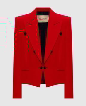 Valentino Червоний укорочений жакет з вовни 8B3CE58597W