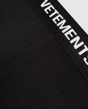 Vetements Черные трусы-боксеры с логотипом ME76UN273B