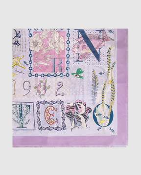MANTERO 1902 Фіолетова хустка The Greenhouse Memories із шовку 0902F0630157426