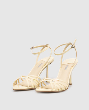 Le Silla Жовті шкіряні лаковані босоніжки BELLA 6642A080L3PPGSM