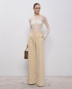 Ermanno Scervino Life Белый топ с кружевами D474M301YLP