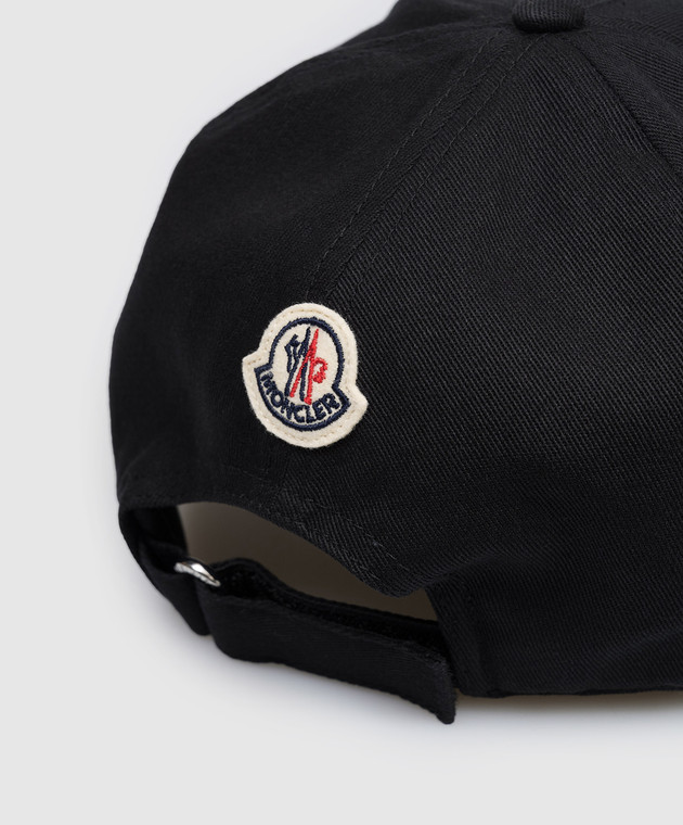 Moncler Черная кепка с вышивкой логотипа L10913B000070U618 изображение 4