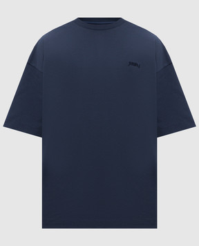 Juun.j Голубая футболка с вышивкой логотипа JC6242P01R