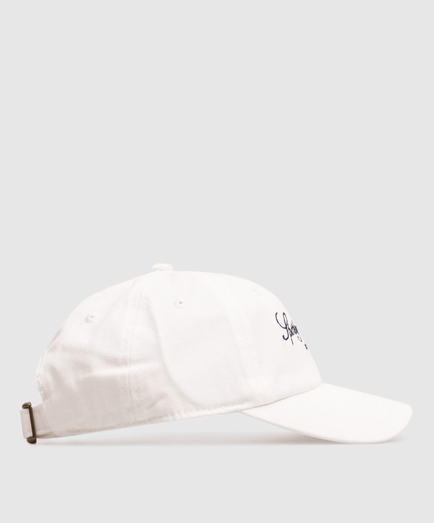Sporty & Rich Дитяча кепка Vendome LA кольору айворі з вишивкою логотипа AC10176269WH37 зображення 2
