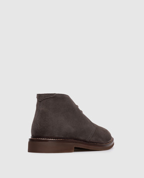 Brunello Cucinelli Коричневые замшевые ботинки MZUPEAE817