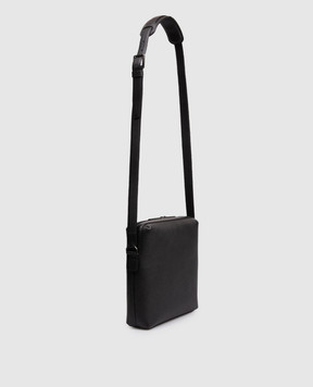 Stefano Ricci Черная кожаная сумка с металлической эмблемой ND156GTUVDVH