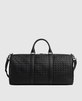Bottega Veneta Черная кожаная дорожная сумка Cabin Duffle 795287V5WN4