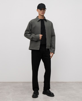 Stone Island Чорна футболка з вишивкою логотипа K2S152100035S0050