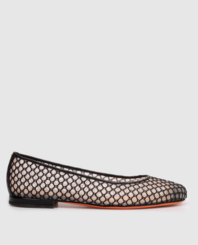 Santoni Черные балетки WASE72200HA2NGHA