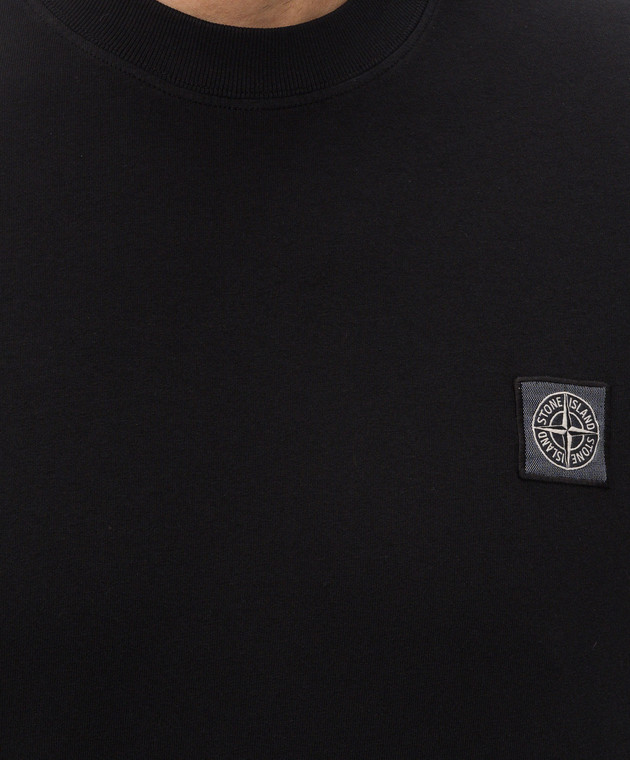 Stone Island Черная футболка с нашивкой логотипа L2S152100030S0500 изображение 5