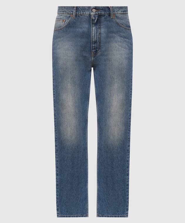 Maison Margiela MM6 Синие джинсы с эффектом потертости SH0LA0039M30058