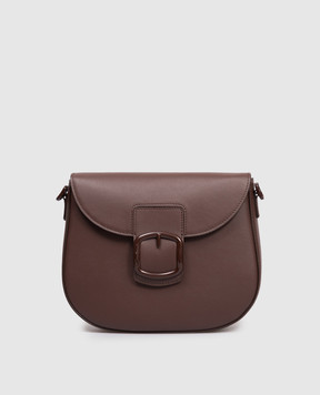 Santoni Коричнева шкіряна сумка-месенджер з логотипом DFBBA2775ENTFYN