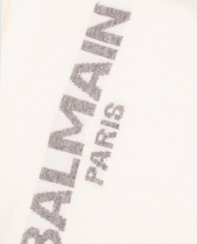 Balmain Дитяче худі кольору айворі з логотипом BZ9H00Z34041214