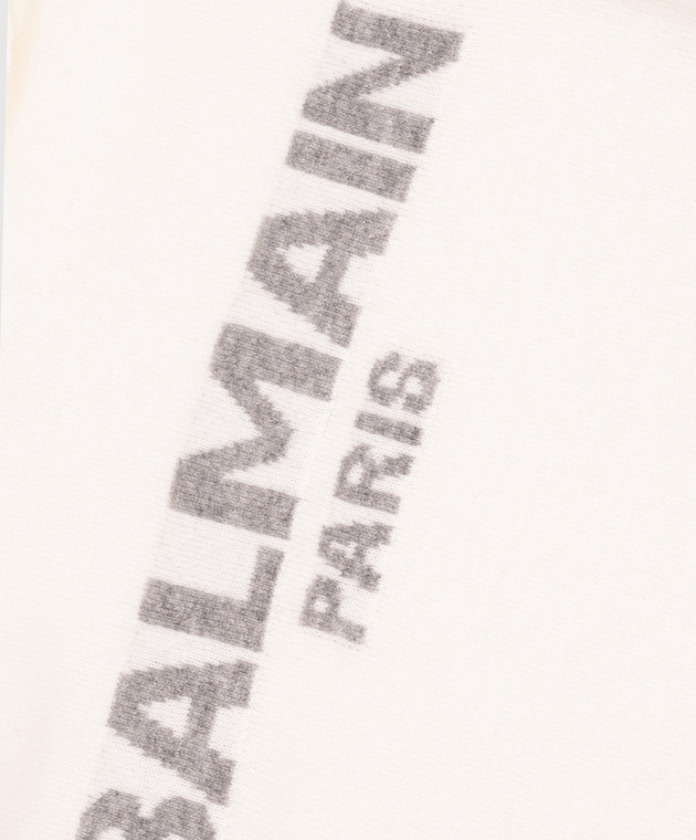 Balmain Дитяче худі кольору айворі з логотипом BZ9H00Z34041214 зображення 3