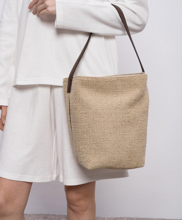 The Row Бежева сумка Park з льоном W2059W14L72 зображення 2